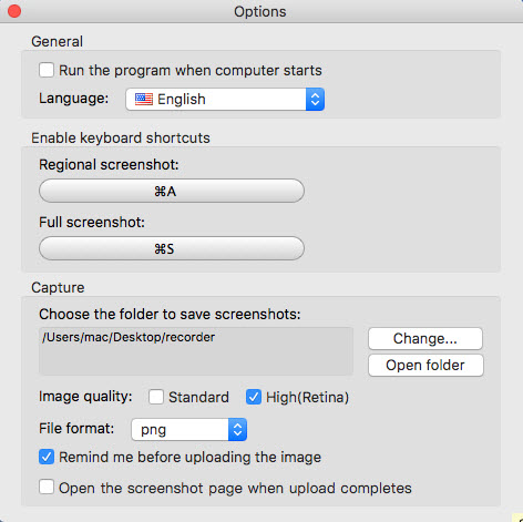 keys to push for screenshot mac